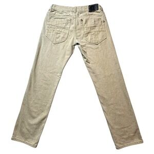 GS115 Jeans Mens 32x31 Tan Khaki Straight Leg 100% Cotton Denim Casual 5 Pocket